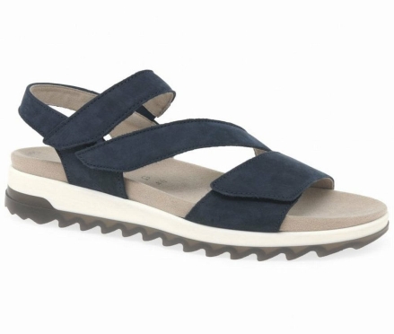 Gabor Verity Strappy Low Hælene Sandals Kilesandaler Dame Blå | NO0002183