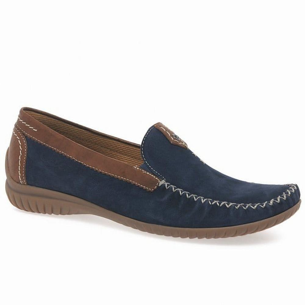 Gabor California Sports Loafers Dame Marineblå Brune | NO0001901