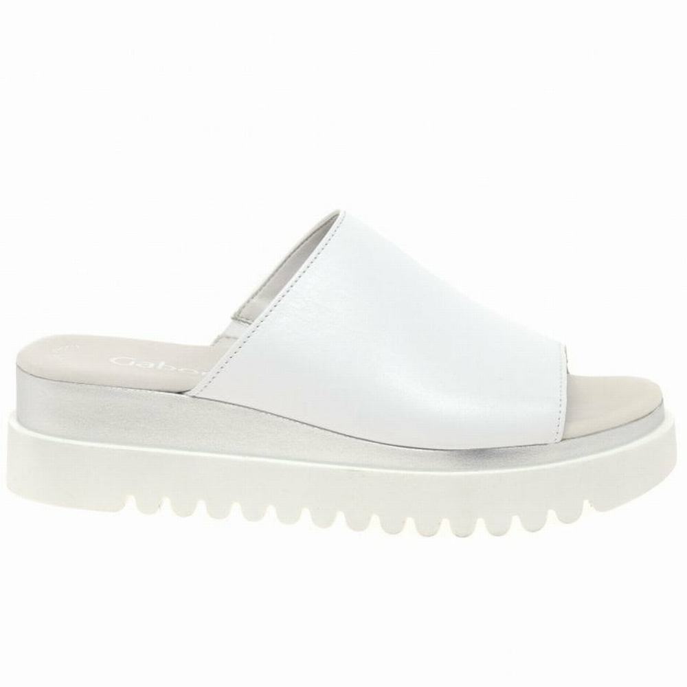 Gabor Emily-Rose Platform Kilesandaler Dame Hvite | NO0002199