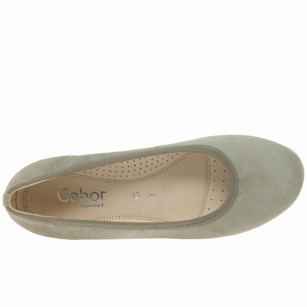 Gabor Epworth Low Wedge Dame Olivengrønne | NO0001372