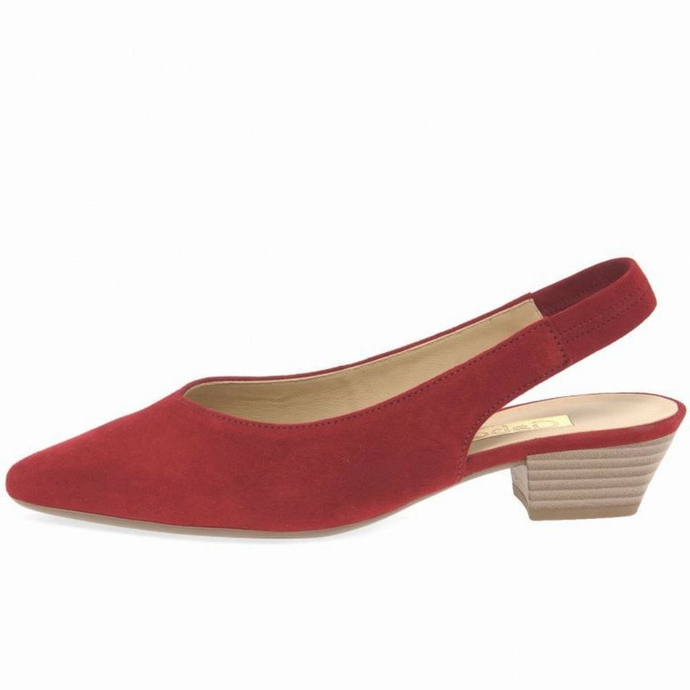 Gabor Heathcliff Slingback Court Sandaler med Hæl Dame Rød | NO0002970