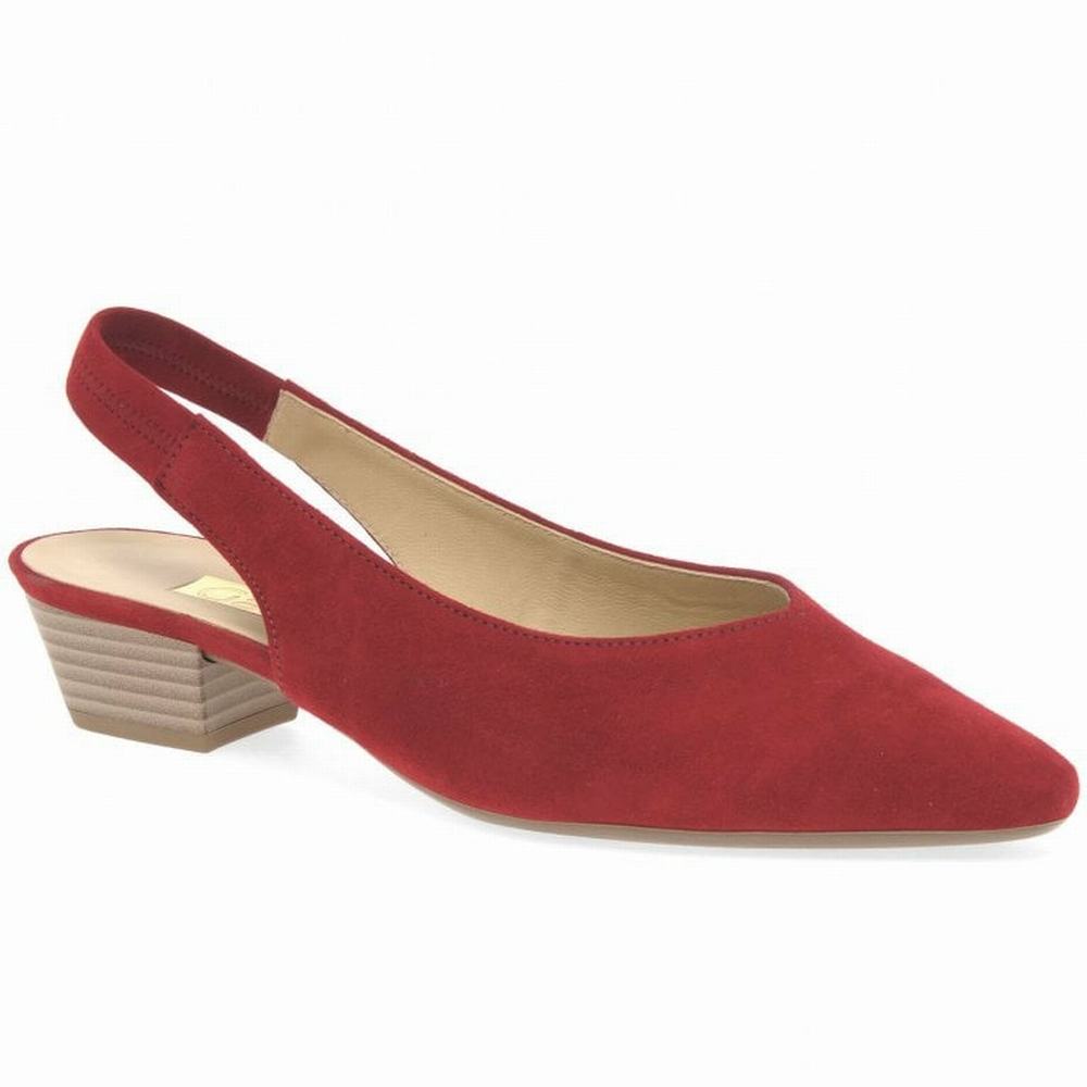 Gabor Heathcliff Slingback Court Sandaler med Hæl Dame Rød | NO0002970