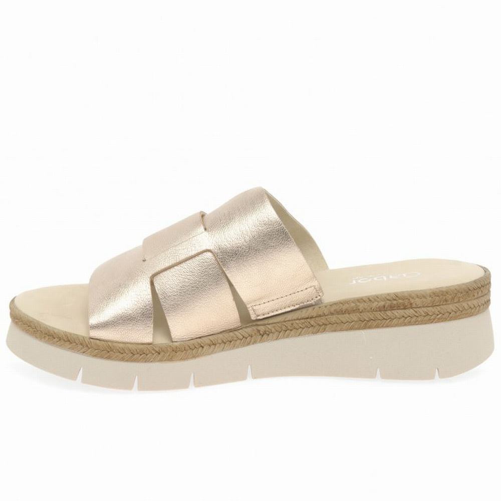 Gabor League Mule Sandals Kilesandaler Dame Sliver | NO0002194