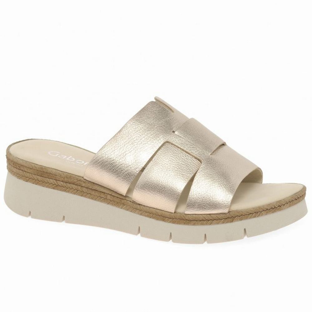 Gabor League Mule Sandals Kilesandaler Dame Sliver | NO0002194