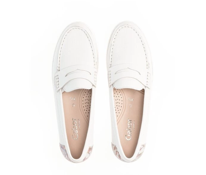 Gabor Loafers Dame Hvite | NO0001830