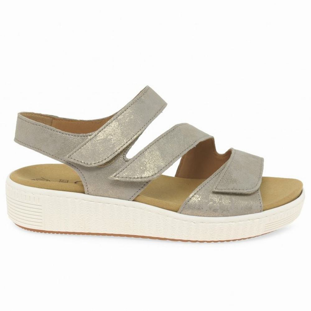 Gabor Marigold Sandals Kilesandaler Dame Sliver | NO0002188