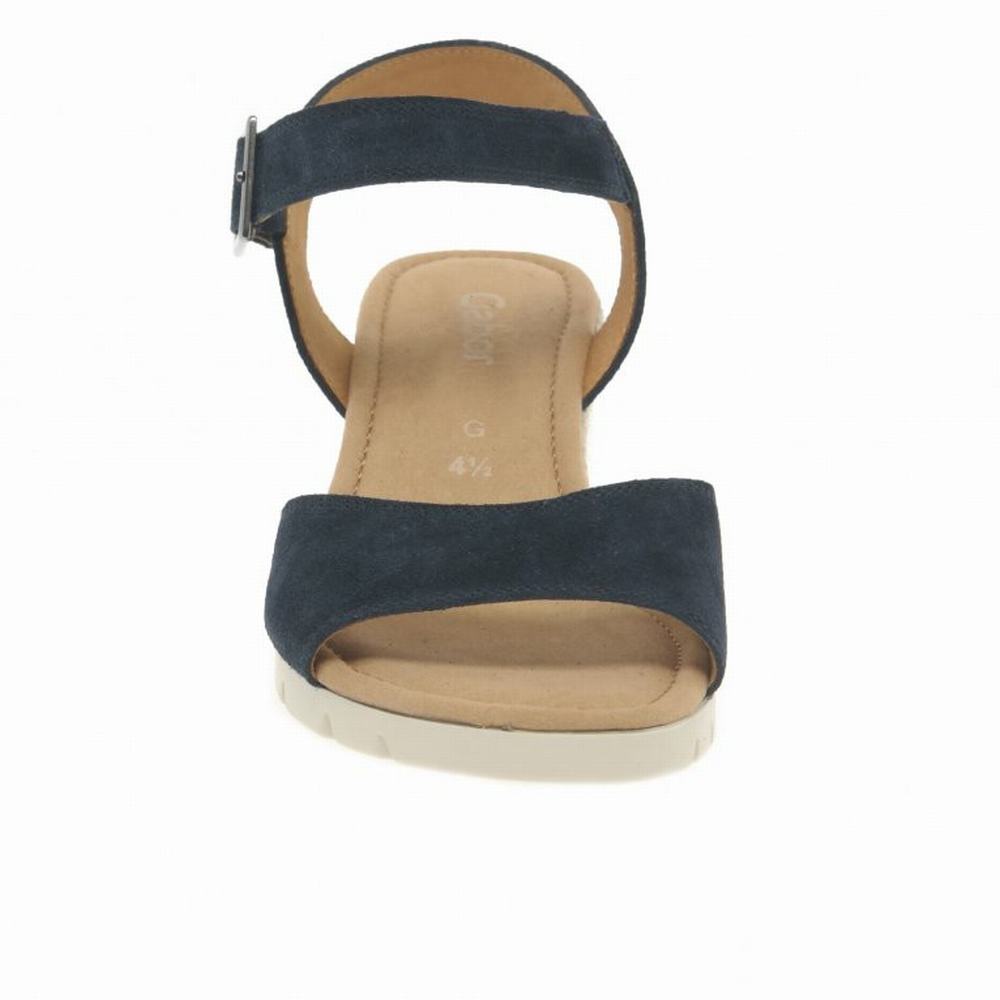 Gabor Nieve Heel Sandals Kilesandaler Dame Marineblå | NO0002186