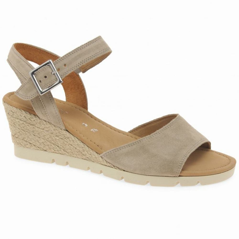 Gabor Nieve Heel Sandals Kilesandaler Dame Brune | NO0002187