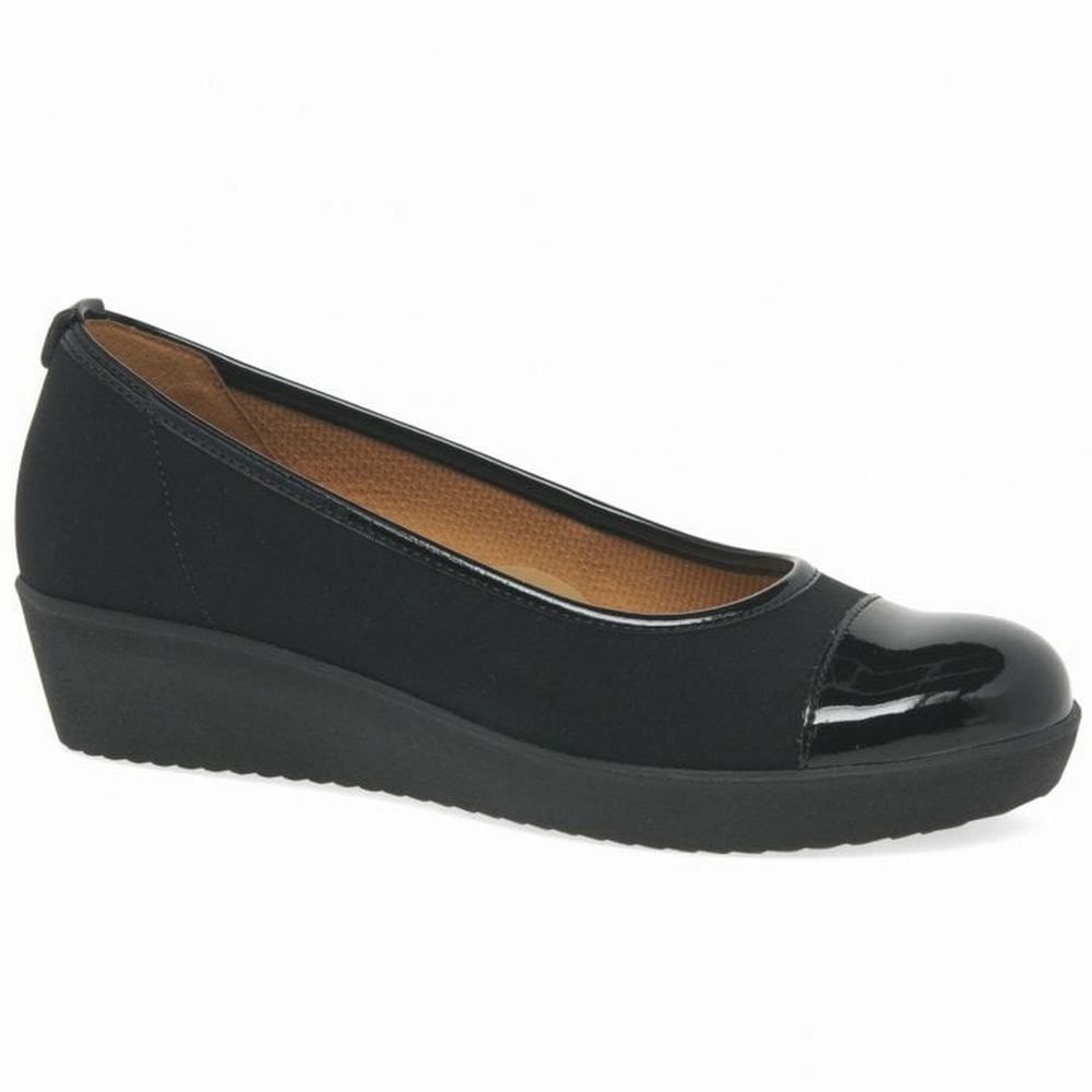 Gabor Orient Brede Fit Vanlige Wedge Dame Svarte | NO0001371