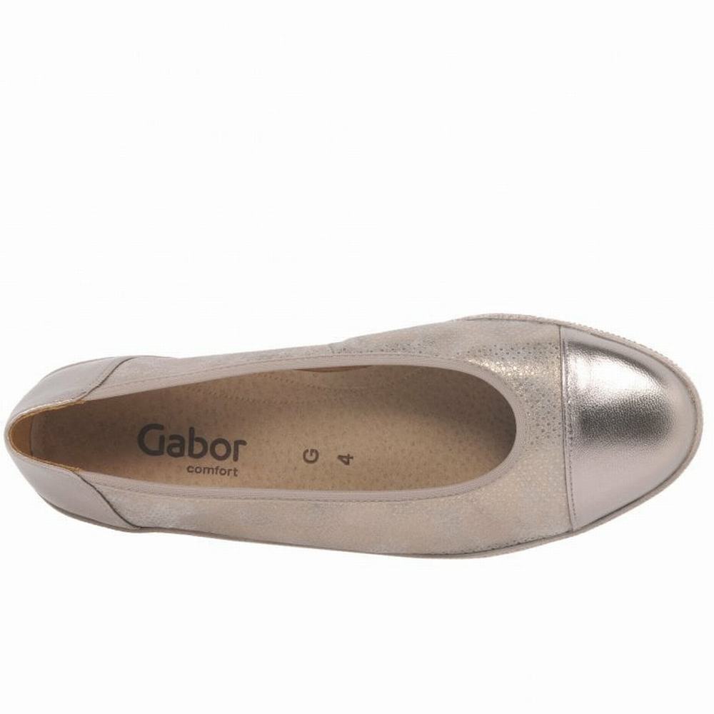 Gabor Petunia Patent Accent Low Wedge Dame Sliver | NO0001376