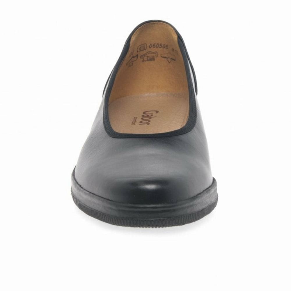 Gabor Piquet Brede Fit Wedge Dame Svarte | NO0001370