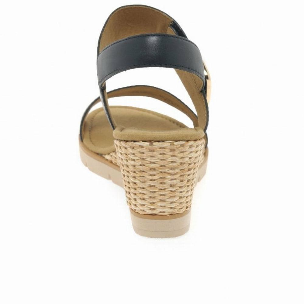 Gabor Porter Heel Sandals Kilesandaler Dame Svarte | NO0002191