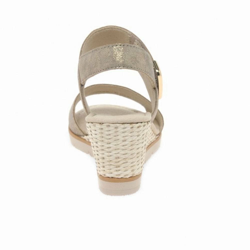 Gabor Porter Heel Sandals Kilesandaler Dame Metal | NO0002192