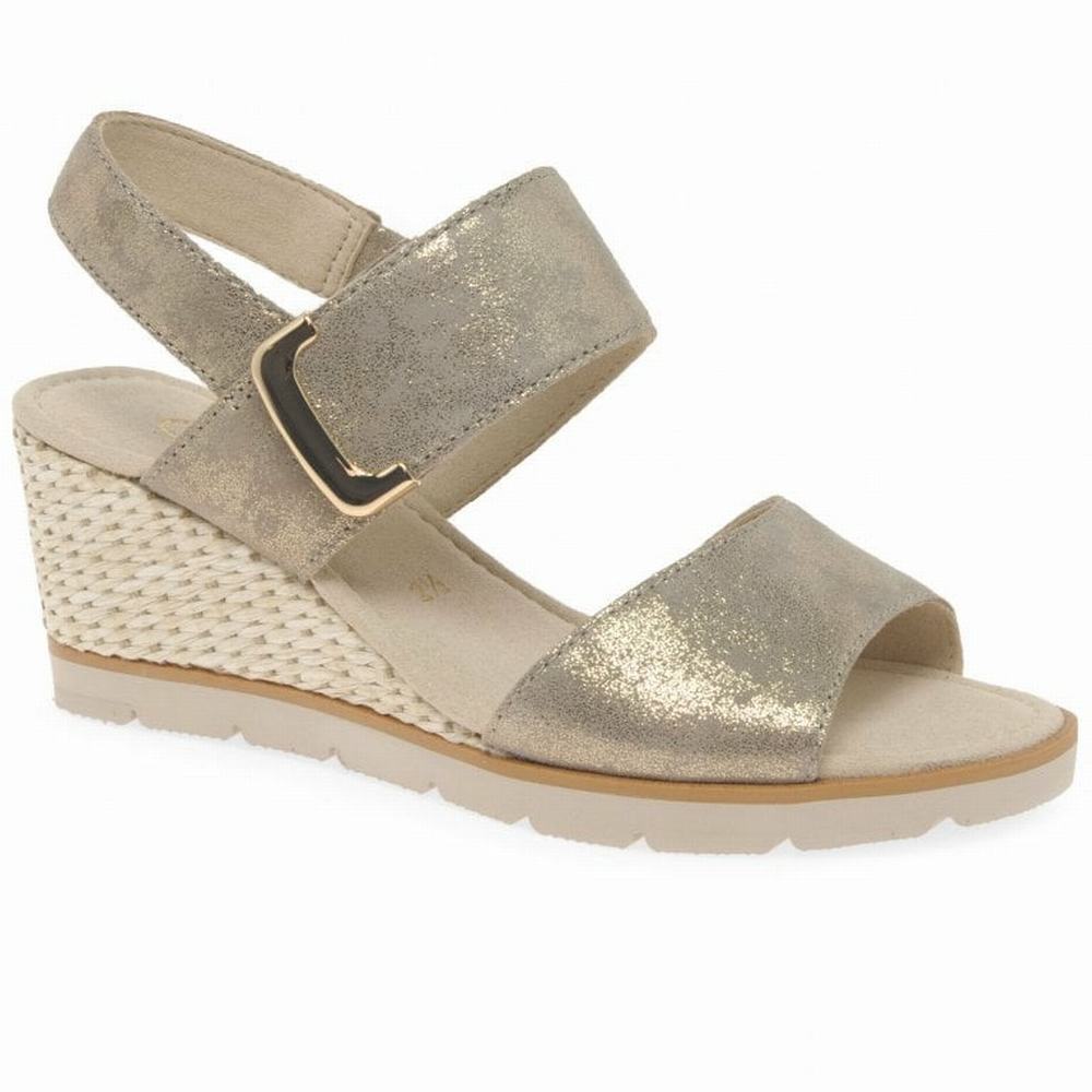 Gabor Porter Heel Sandals Kilesandaler Dame Metal | NO0002192