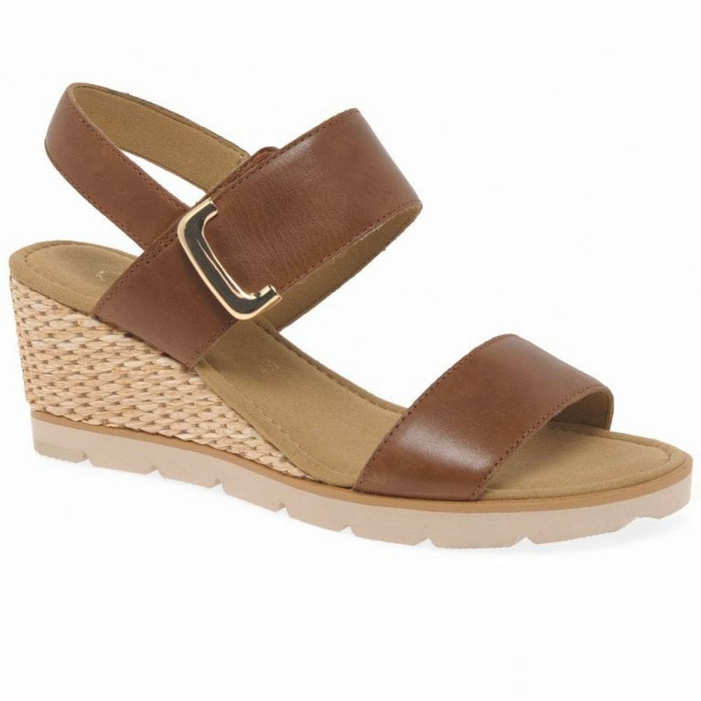 Gabor Porter Heel Sandals Kilesandaler Dame Brune | NO0002193