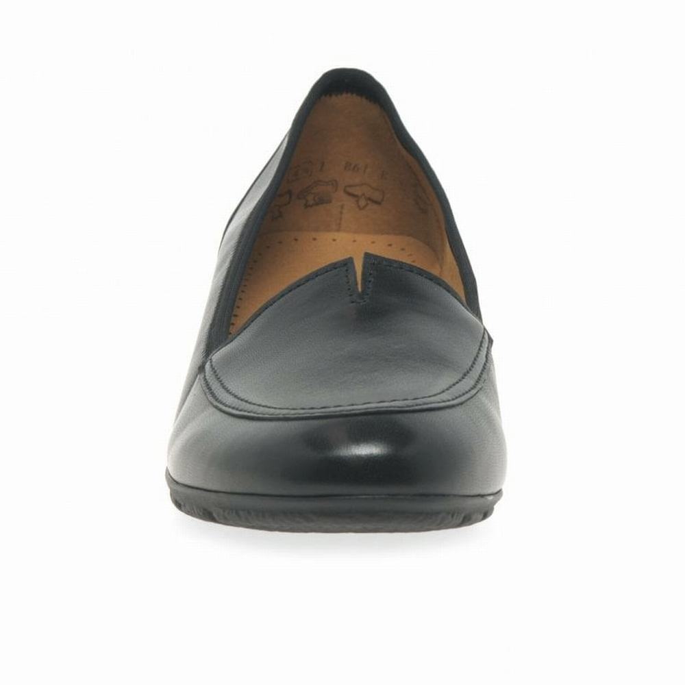 Gabor Reedham Slip On Flate Sko Dame Svarte | NO0001946