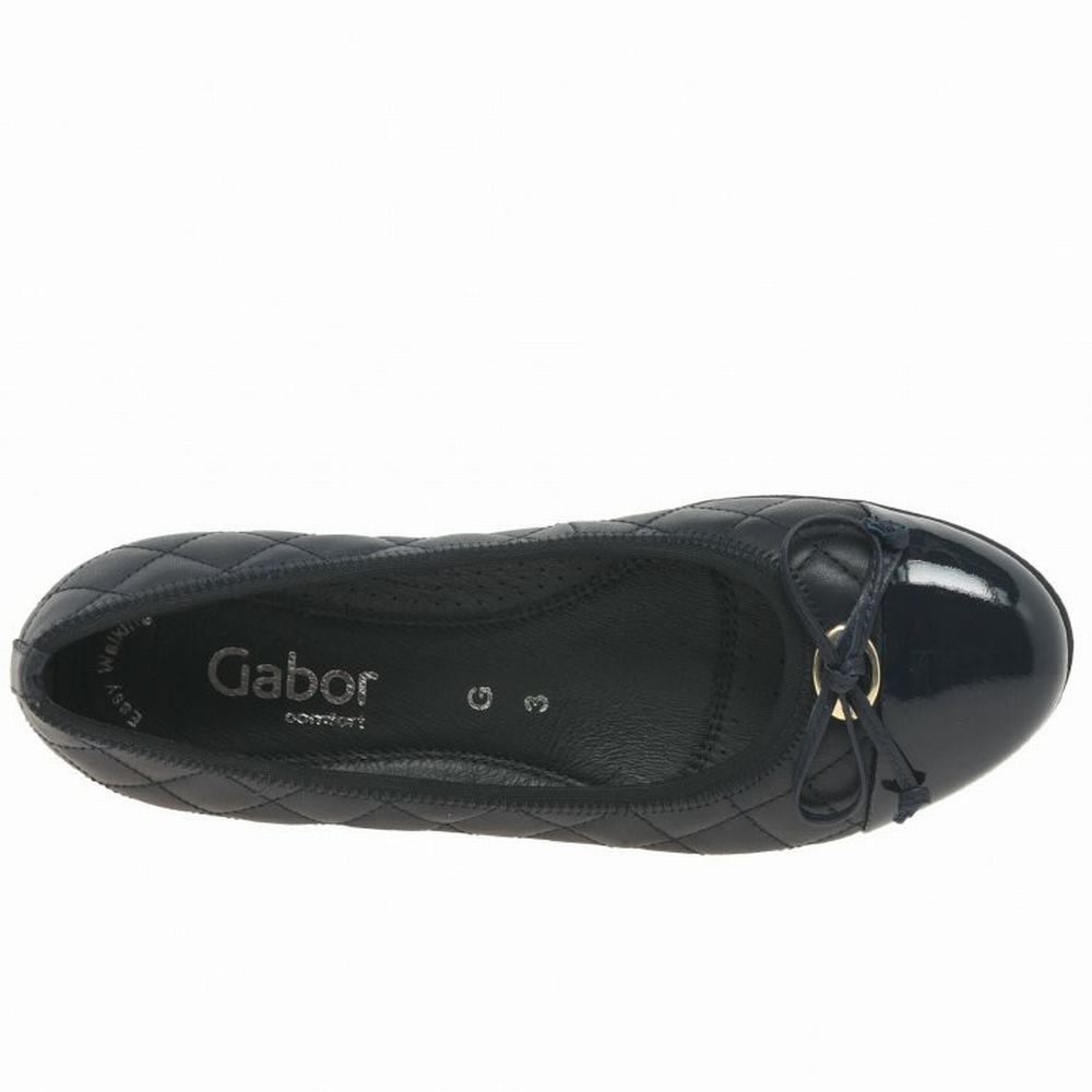 Gabor Snowdrop Ballerinasko Dame Marineblå | NO0001960