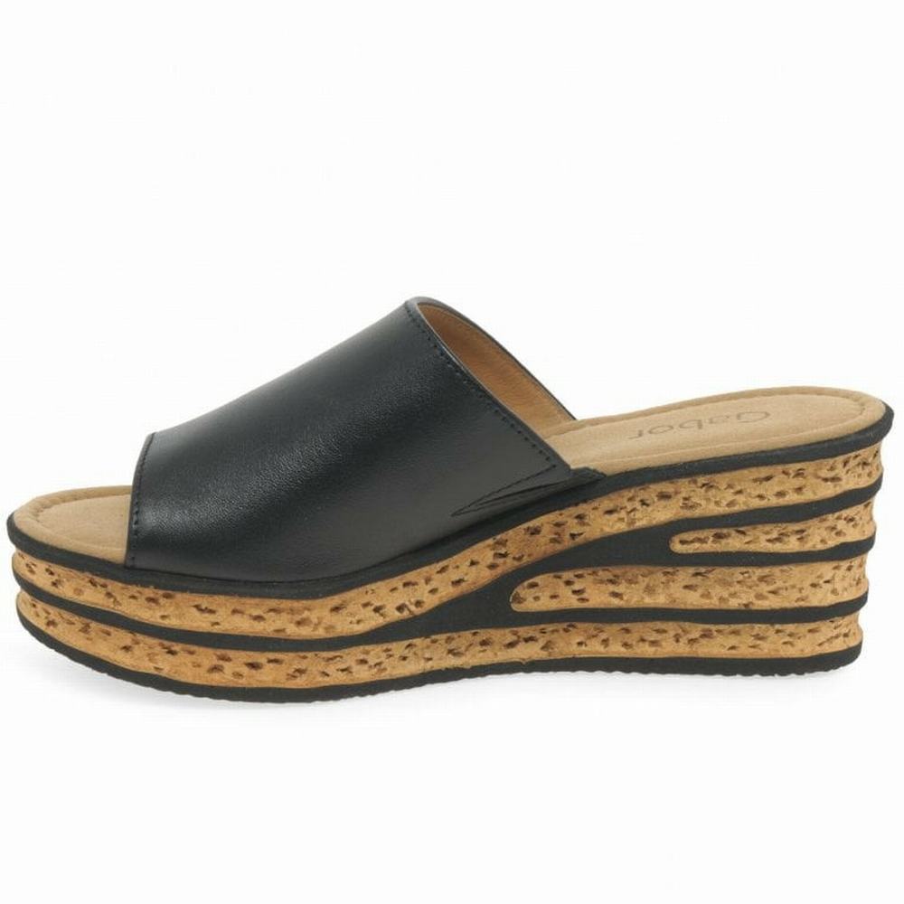 Gabor Trixie Heel Sandals Kilesandaler Dame Svarte | NO0002185