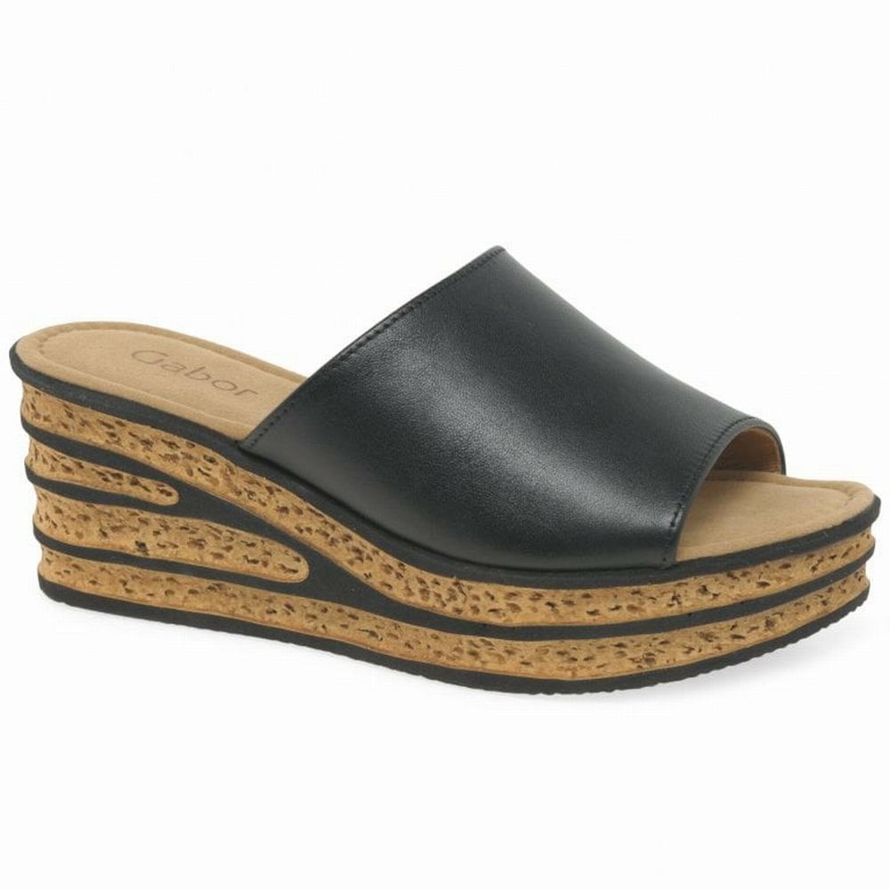 Gabor Trixie Heel Sandals Kilesandaler Dame Svarte | NO0002185