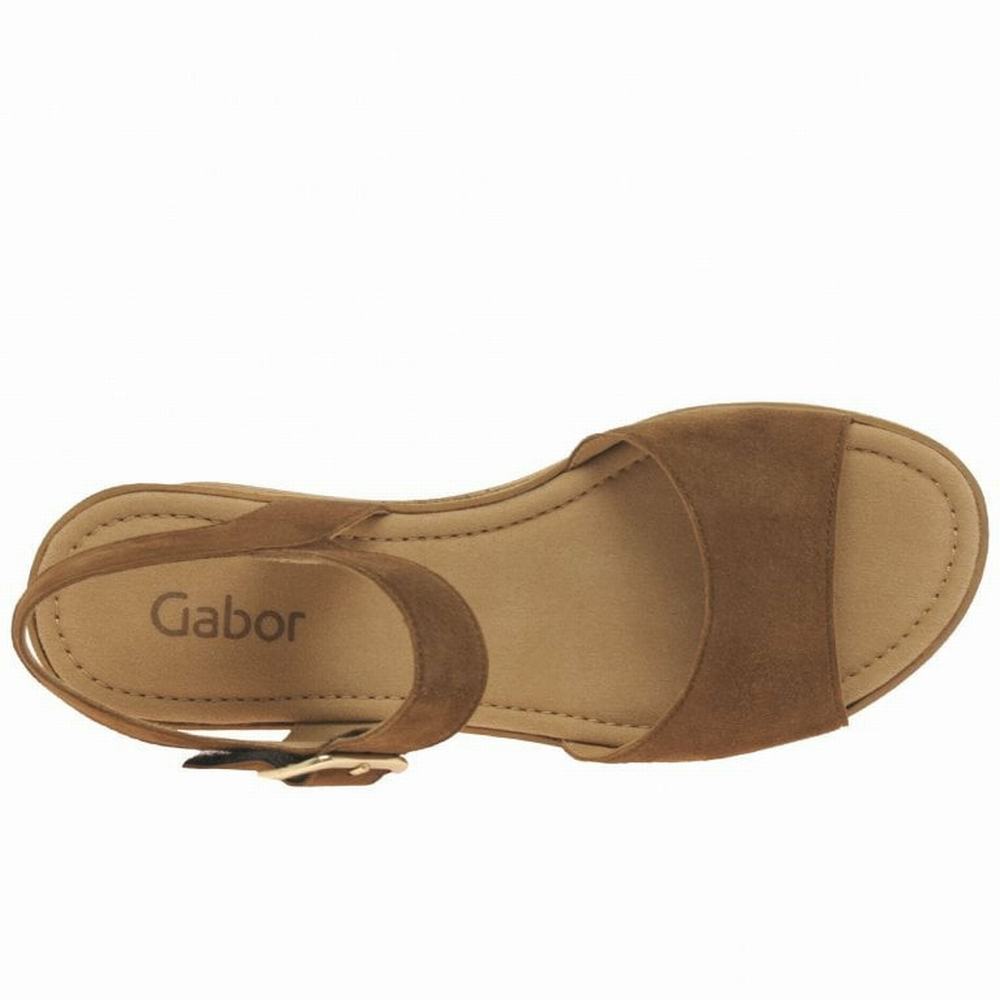 Gabor Twirl Heel Sandals Kilesandaler Dame Brune | NO0002190