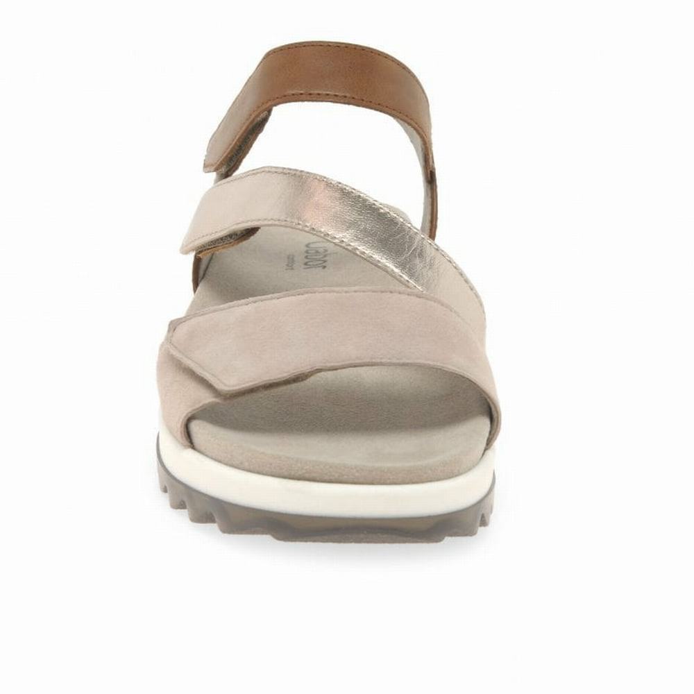 Gabor Verity Strappy Low Hælene Sandals Kilesandaler Dame Brune | NO0002182