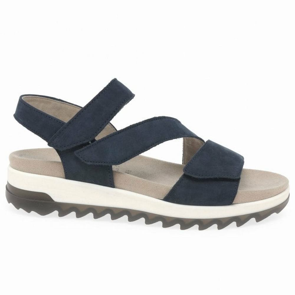 Gabor Verity Strappy Low Hælene Sandals Kilesandaler Dame Blå | NO0002183