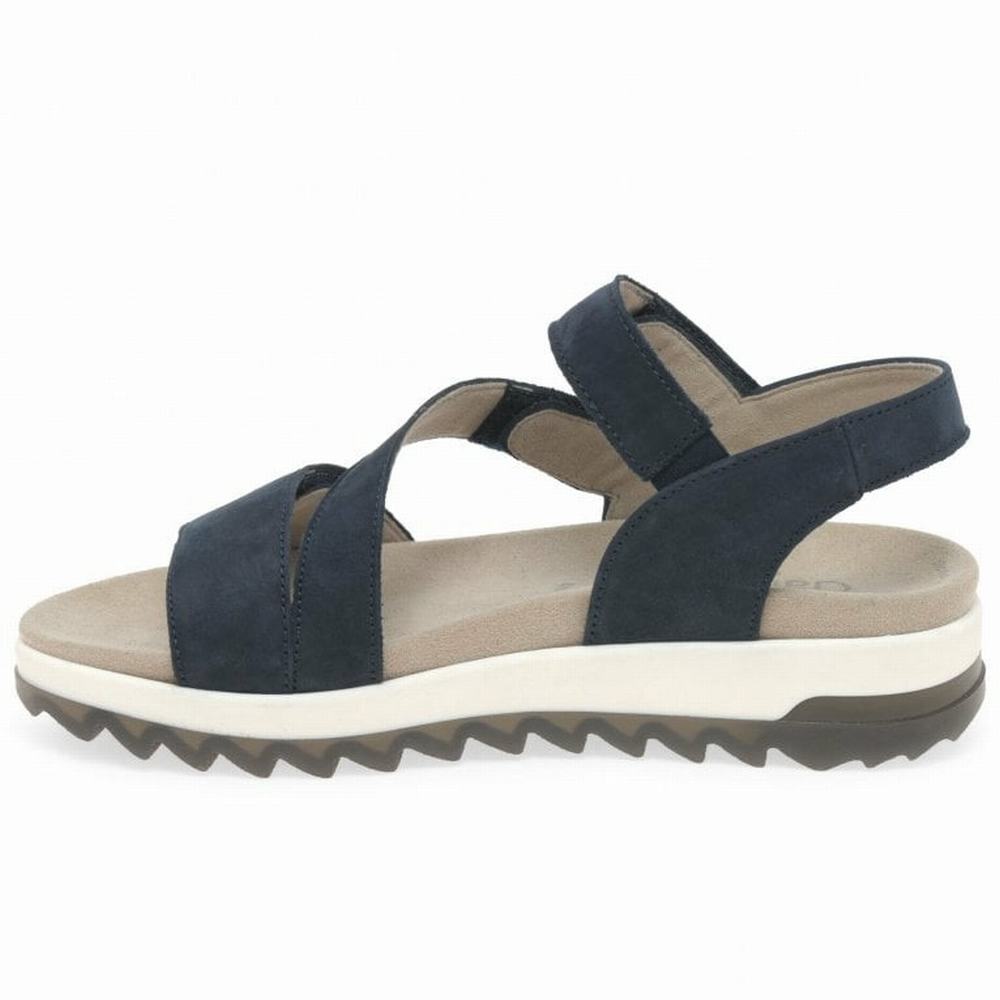 Gabor Verity Strappy Low Hælene Sandals Kilesandaler Dame Blå | NO0002183