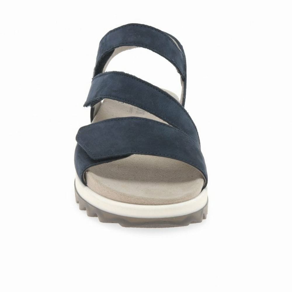 Gabor Verity Strappy Low Hælene Sandals Kilesandaler Dame Blå | NO0002183