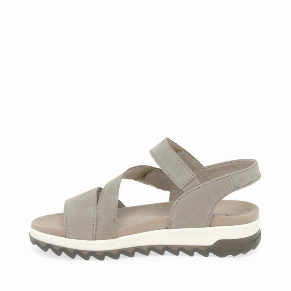 Gabor Verity Strappy Low Hælene Sandals Kilesandaler Dame Beige | NO0002184