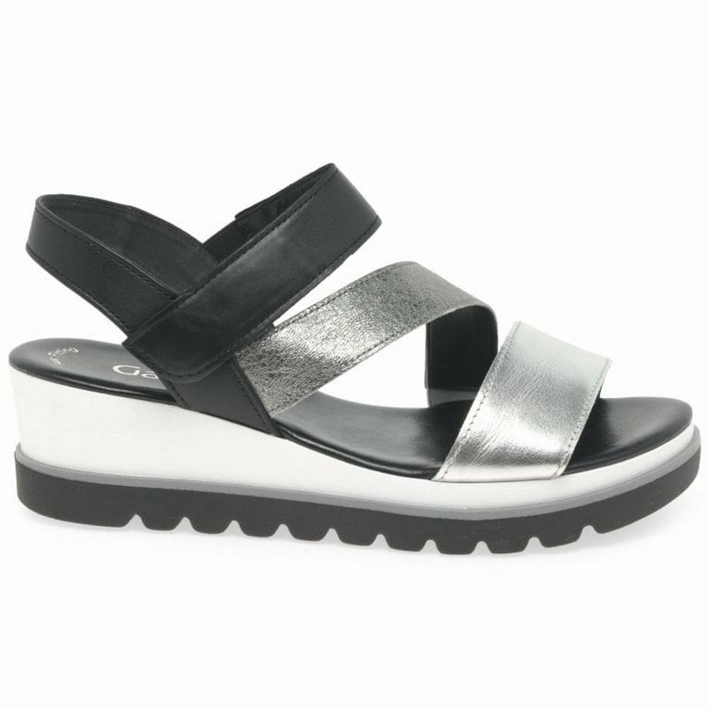 Gabor Yarm Heel Sandals Kilesandaler Dame Svarte | NO0002176