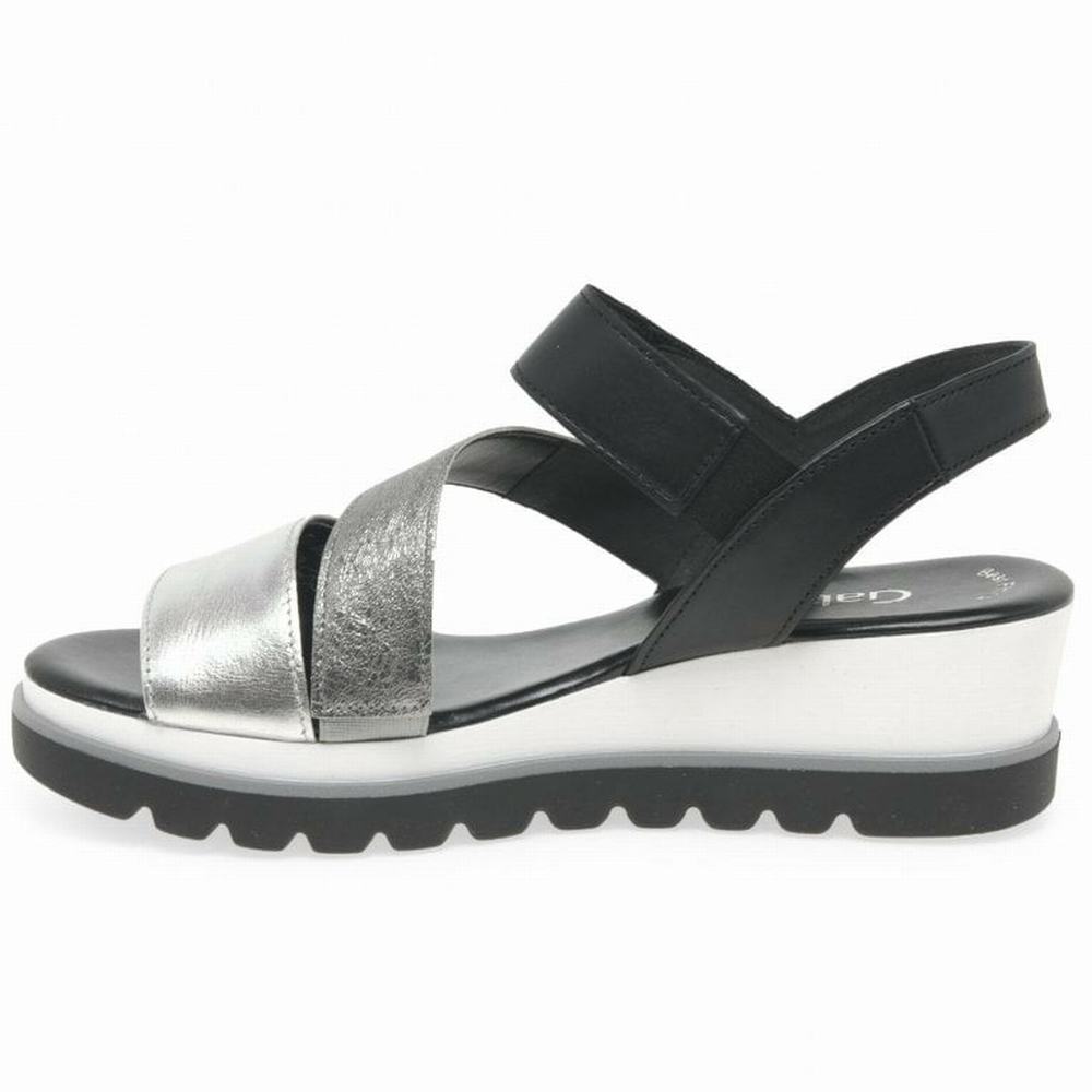 Gabor Yarm Heel Sandals Kilesandaler Dame Svarte | NO0002176