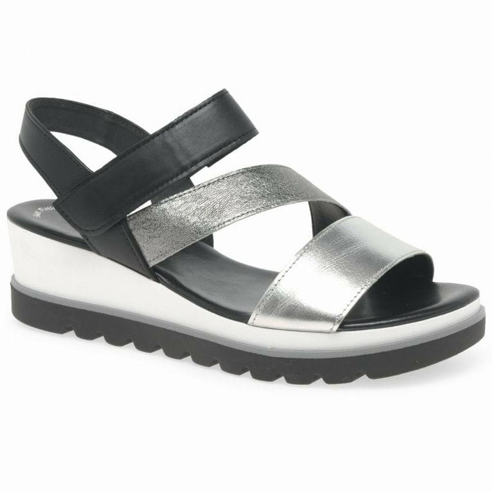 Gabor Yarm Heel Sandals Kilesandaler Dame Svarte | NO0002176