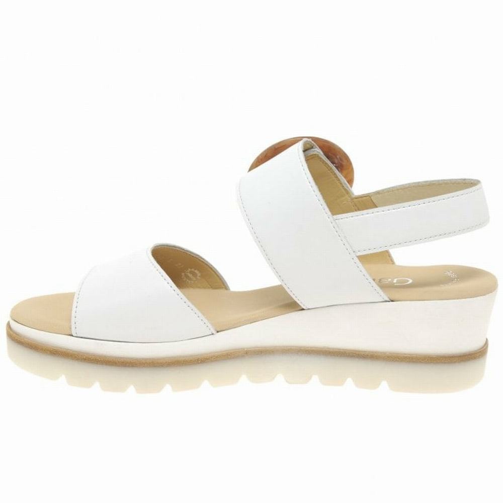 Gabor Yeo Heel Sandals Kilesandaler Dame Hvite | NO0002177