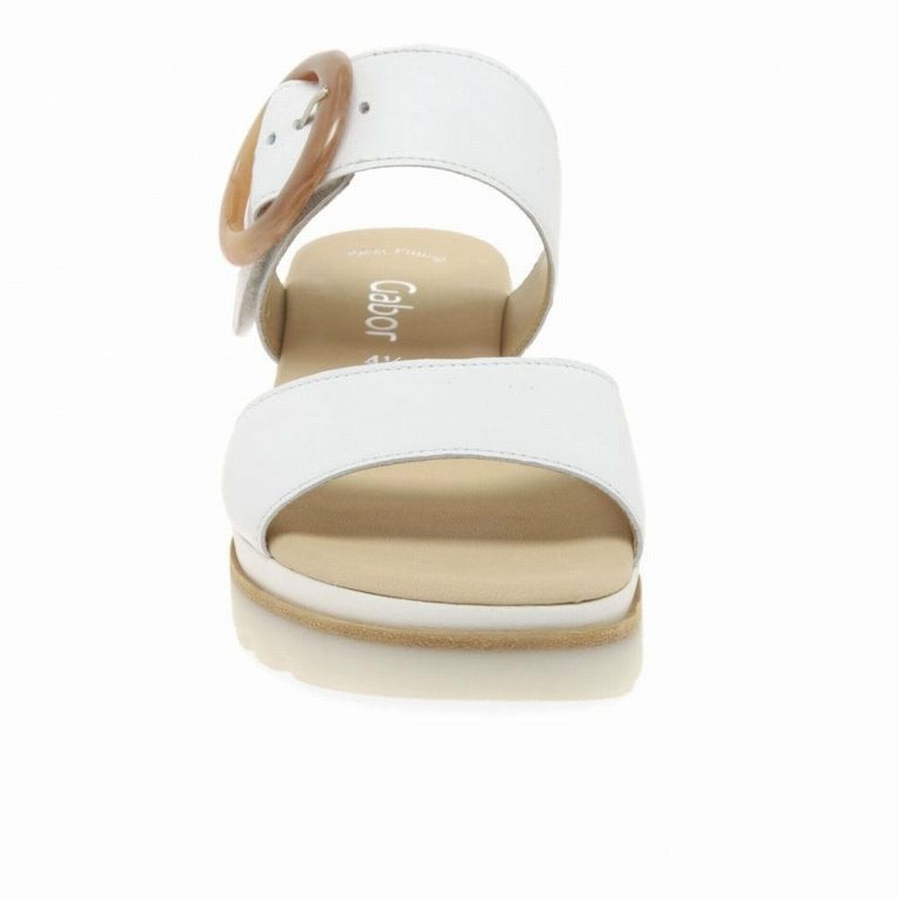 Gabor Yeo Heel Sandals Kilesandaler Dame Hvite | NO0002177