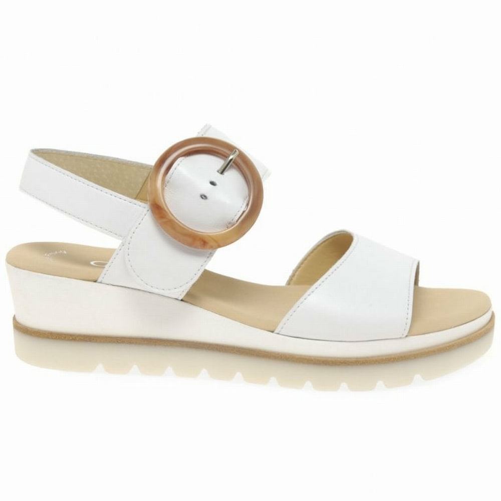 Gabor Yeo Heel Sandals Kilesandaler Dame Hvite | NO0002177