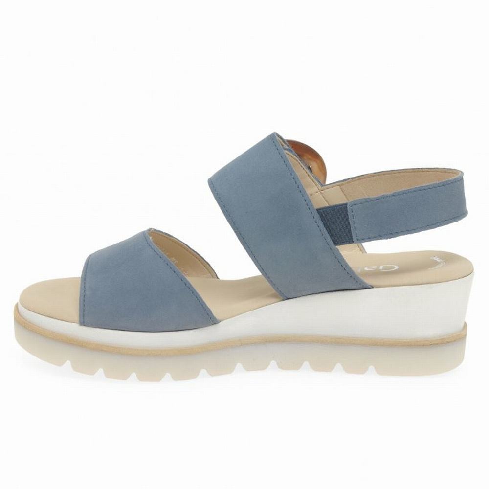 Gabor Yeo Heel Sandals Kilesandaler Dame Blå | NO0002178