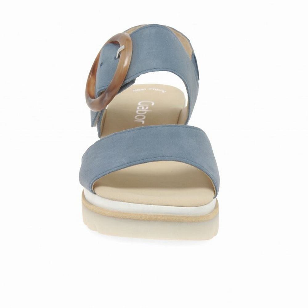 Gabor Yeo Heel Sandals Kilesandaler Dame Blå | NO0002178