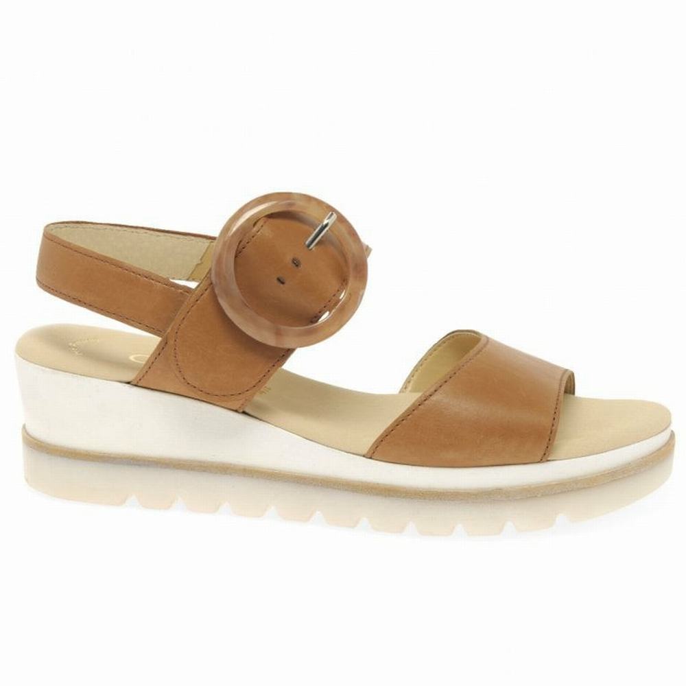 Gabor Yeo Heel Sandals Kilesandaler Dame Brune | NO0002181